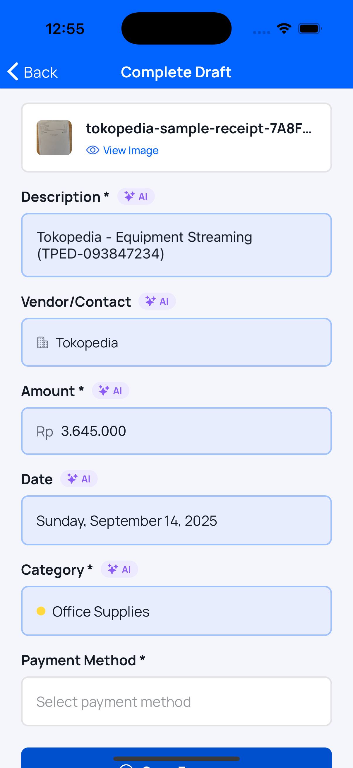 AI extracts data